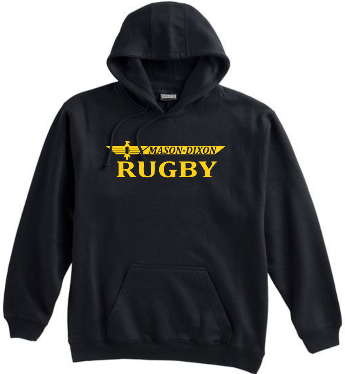 Mason-Dixon Youth Rugby Hooded Sweatshirt, Black
