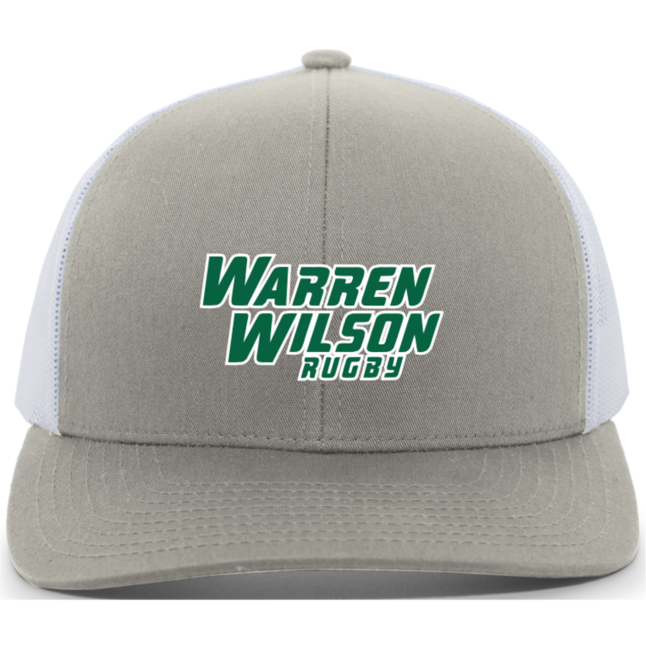 Warren Wilson Snapback Hat, Silver/White