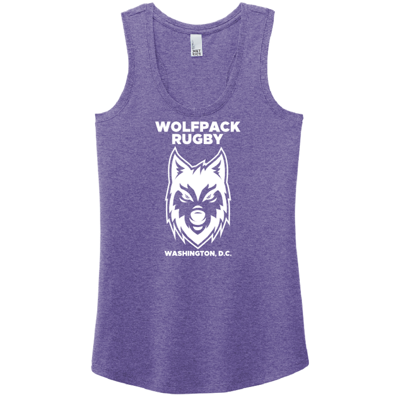 DC Wolfpack Rugby Ladies Racerback Tank, Purple Frost