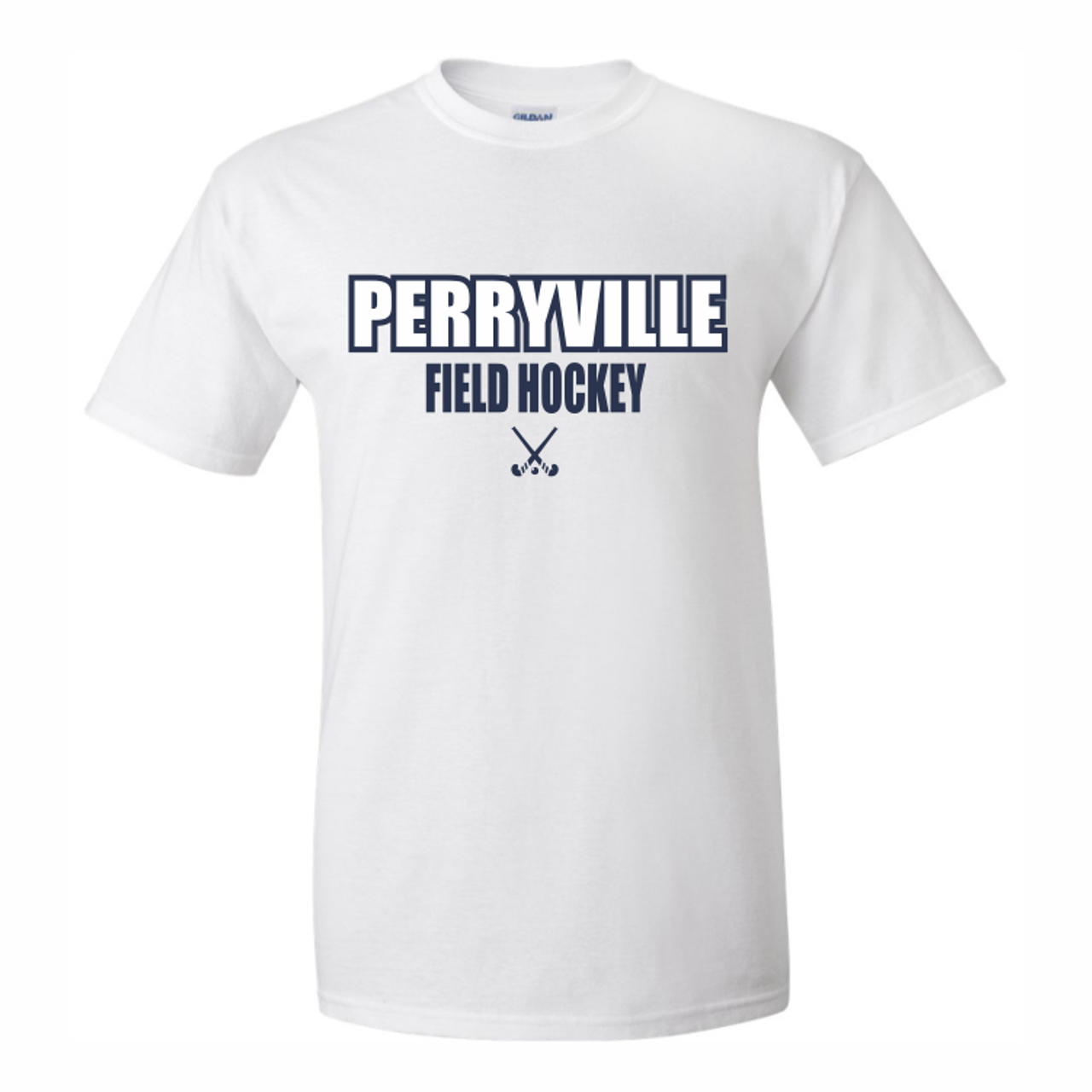 Perryville Field Hockey Cotton Tee, White