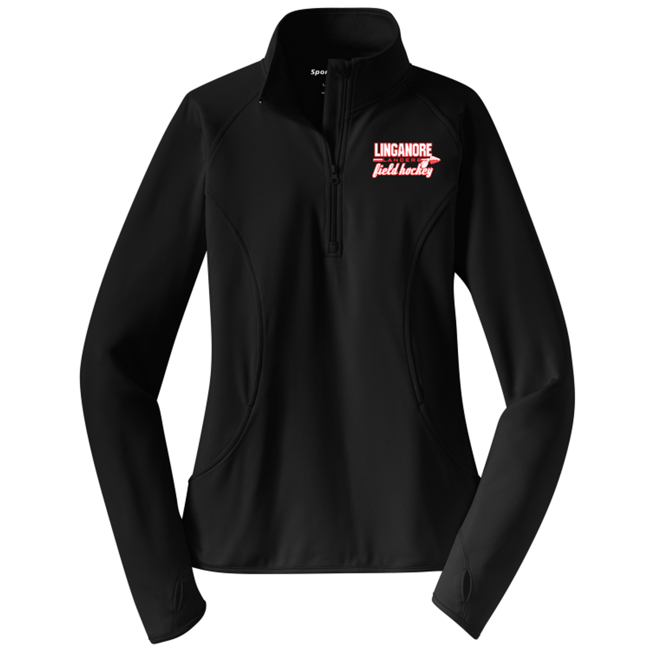 Linganore Lancers FH 1/2-Zip PolyStretch Pullover, Black