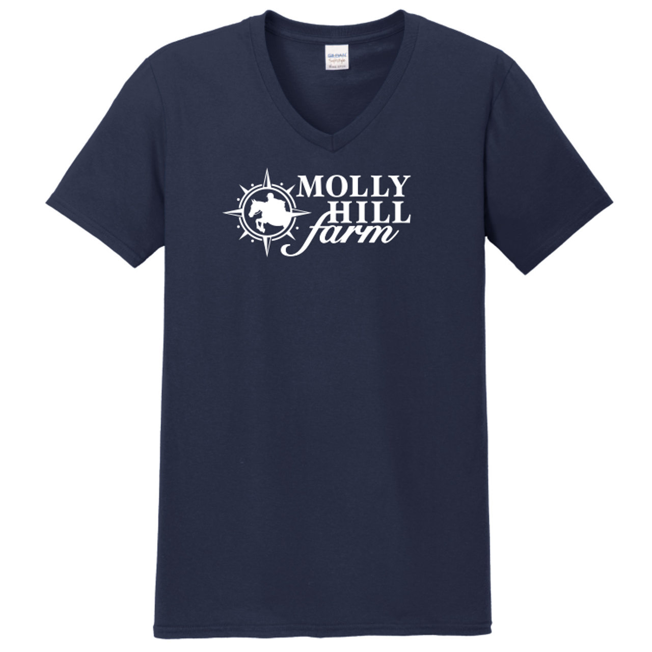 Molly Hill Farm V-Neck Ringspun Cotton Tee