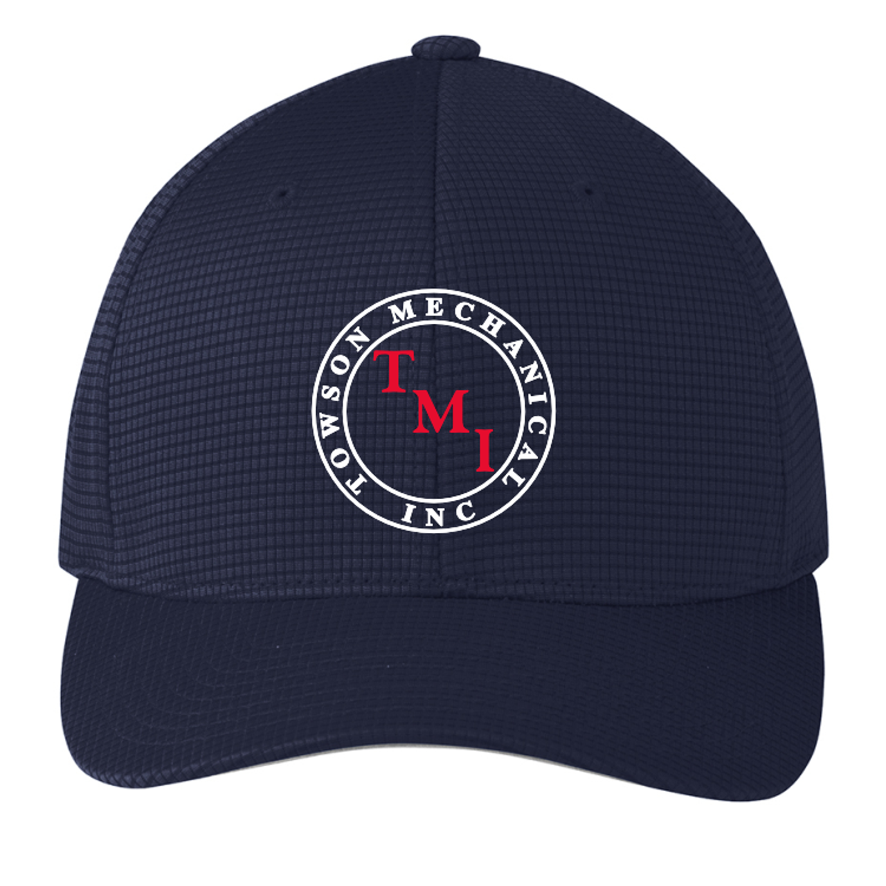 TMI Grid-Texture FlexFit Hat, Navy