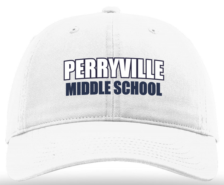 Perryville MS Adjustable Twill Hat, White