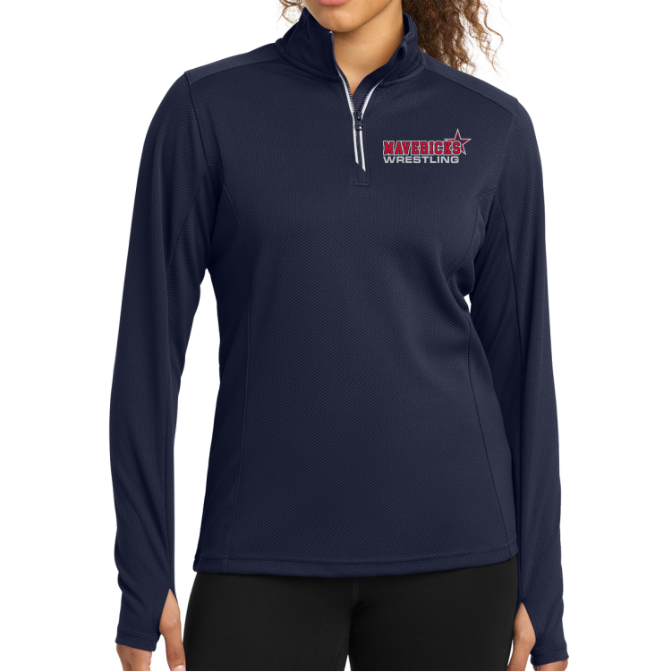Mavericks Wrestling Textured 1/4-Zip Pullover