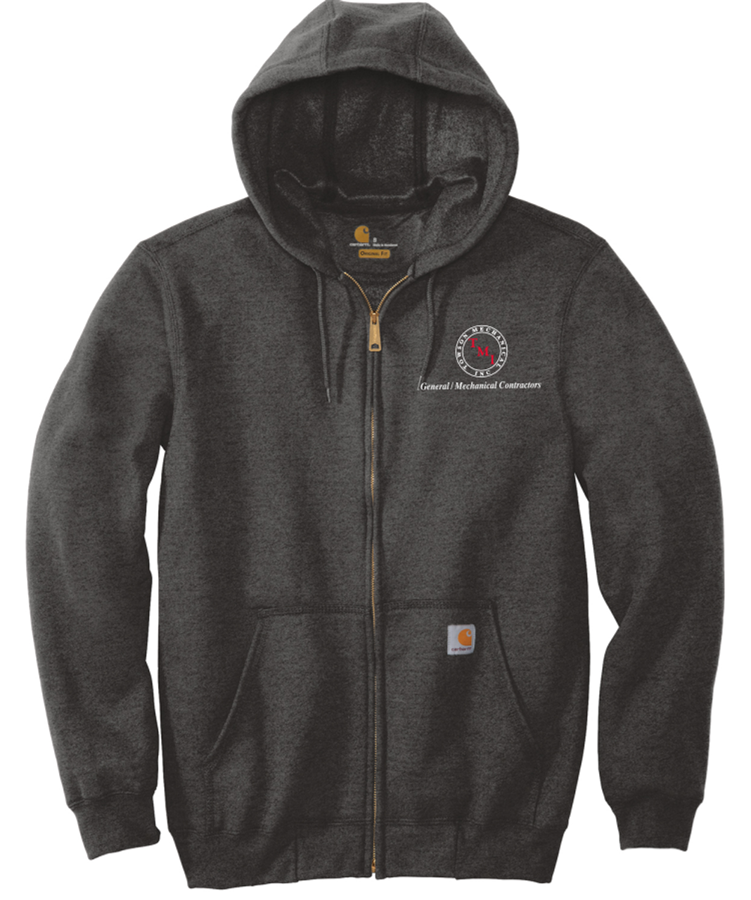 TMI Full-Zip Carhartt Hoodie, Carbon Heather