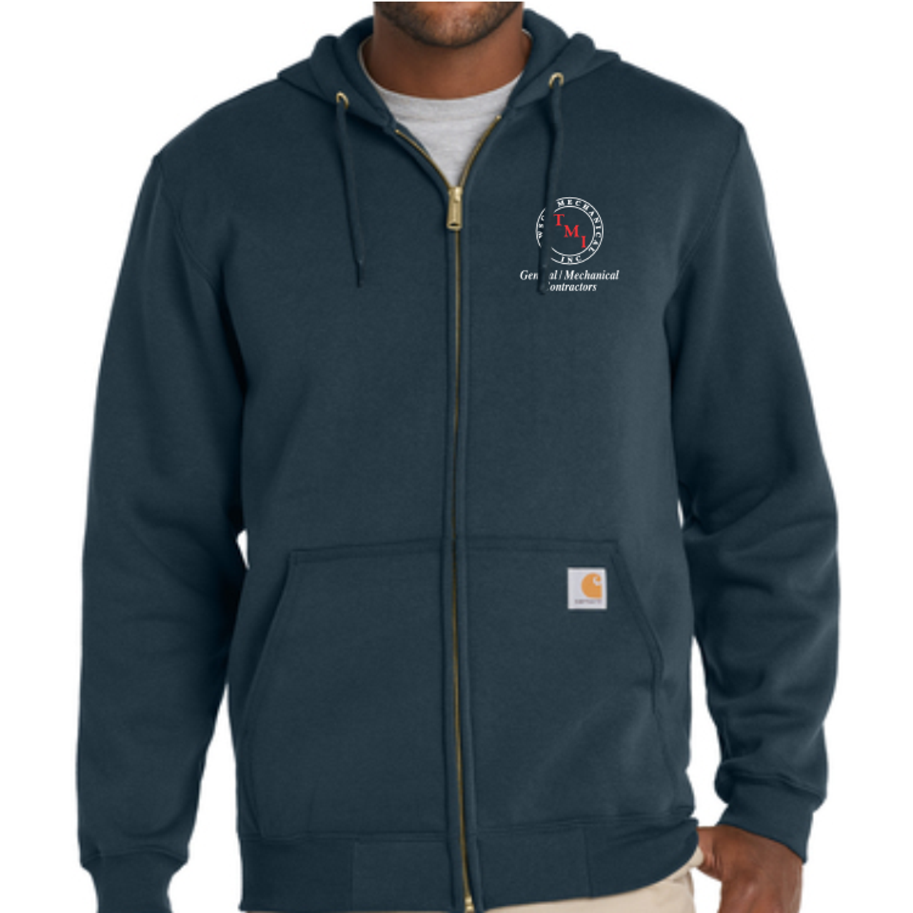 TMI Full-Zip Carhartt Hoodie, Navy TMI Full-Zip Carhartt Hoodie, Navy