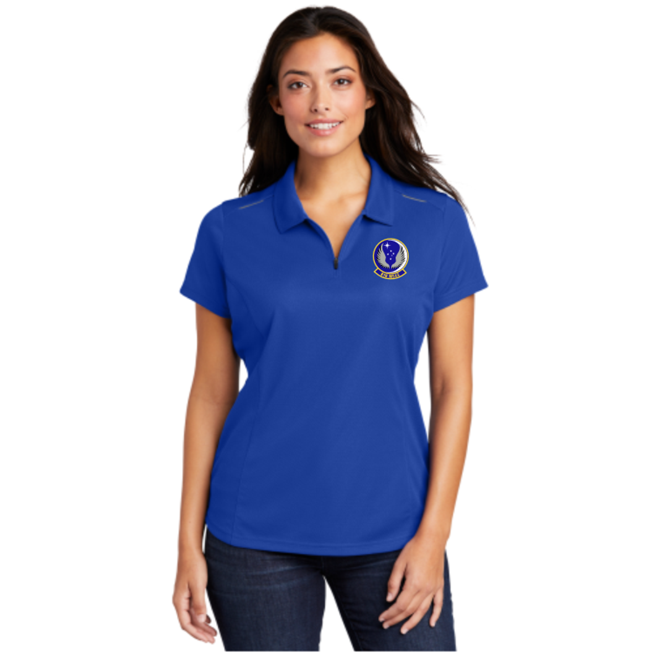 818 MSAS Pinpoint Mesh Performance Polo, Royal