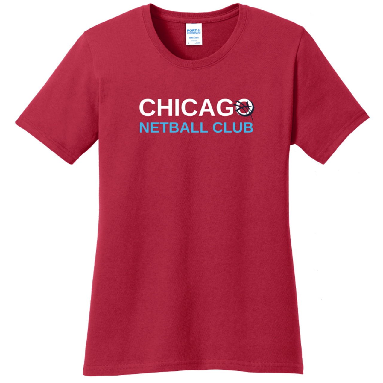 Chicago Netball Tee, Red