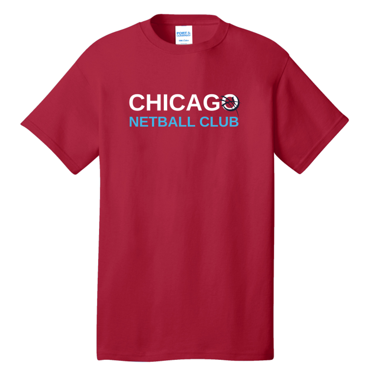 Chicago Netball Tee, Red