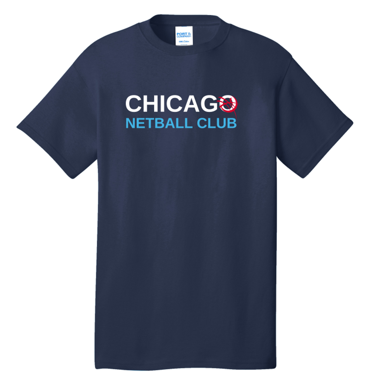 Chicago Netball Tee, Navy