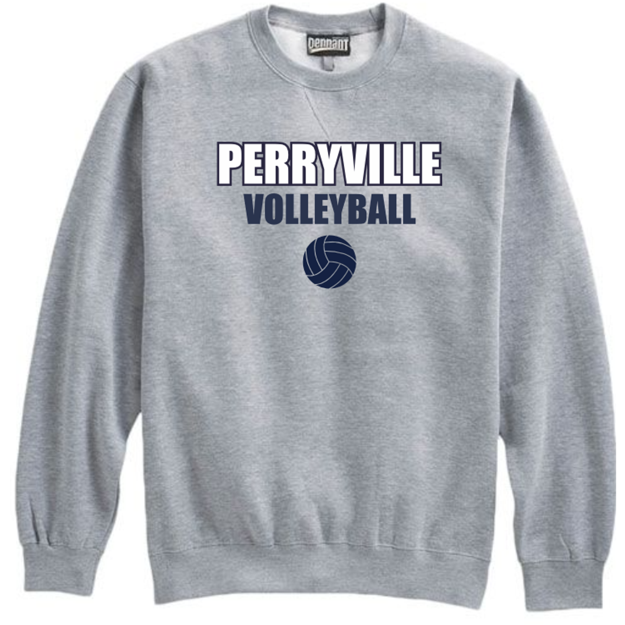 Perryville Volleyball Crewneck Sweatshirt, Gray