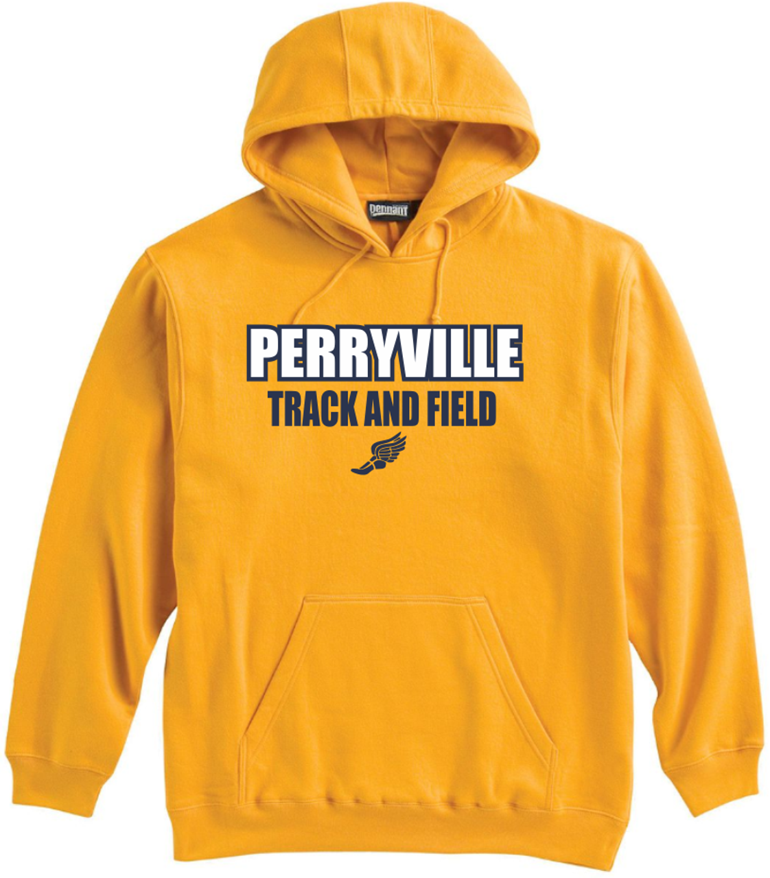 Perryville MS Track & Field Hooded Sweatshirt, Gold