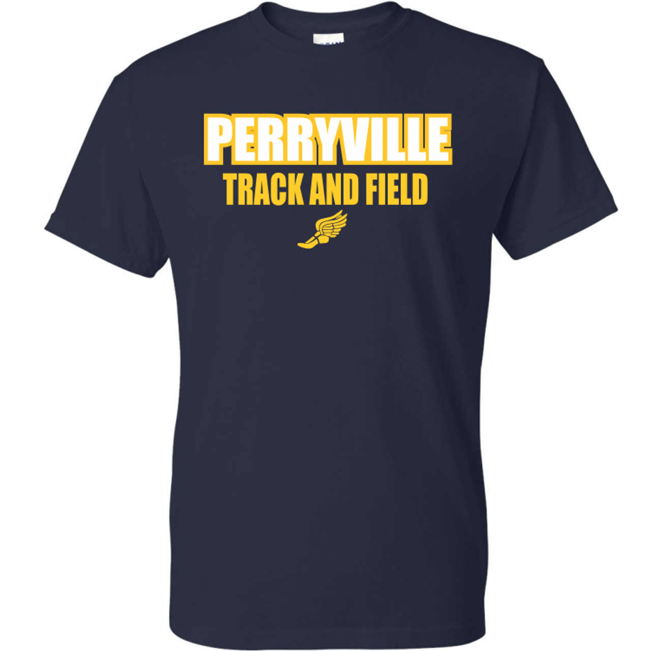 Perryville MS Track and Field Tee, Navy