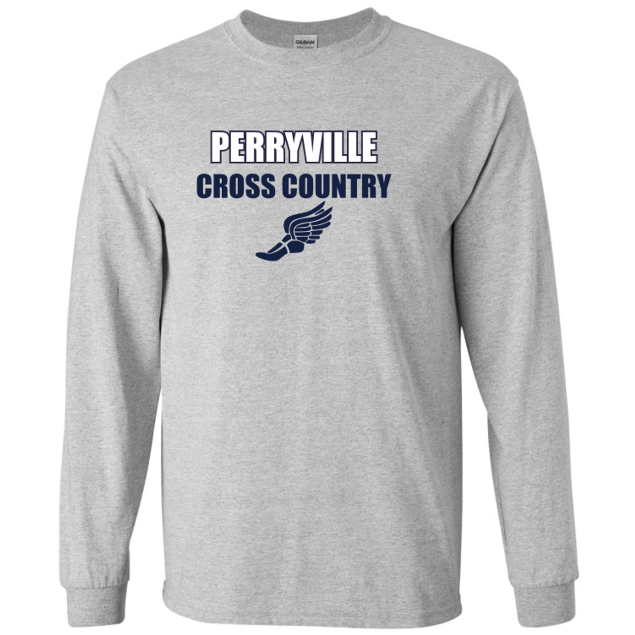 Perryville MS Cross Country Tee, Gray