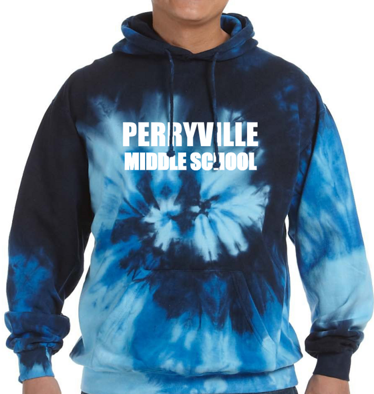 Perryville MS Hooded Sweatshirt, Tie Dye