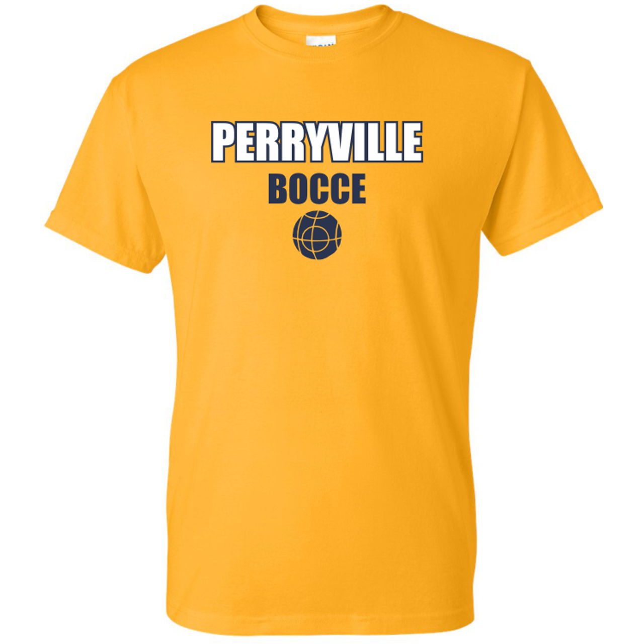 Perryville MS Bocce Tee, Gold