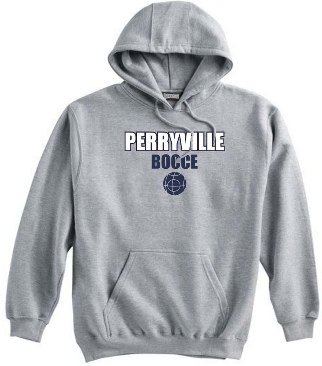 Perryville MS Bocce Hooded Sweatshirt, Gray