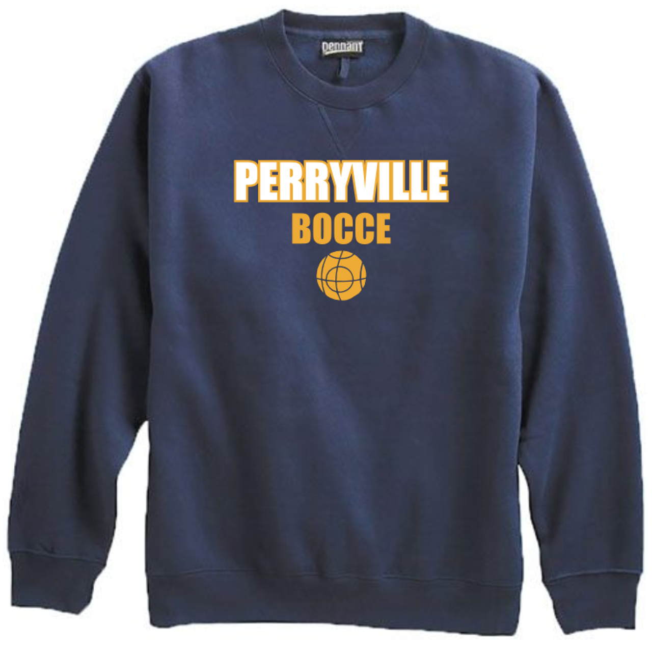 Perryville MS Bocce Crewneck Sweatshirt, Navy