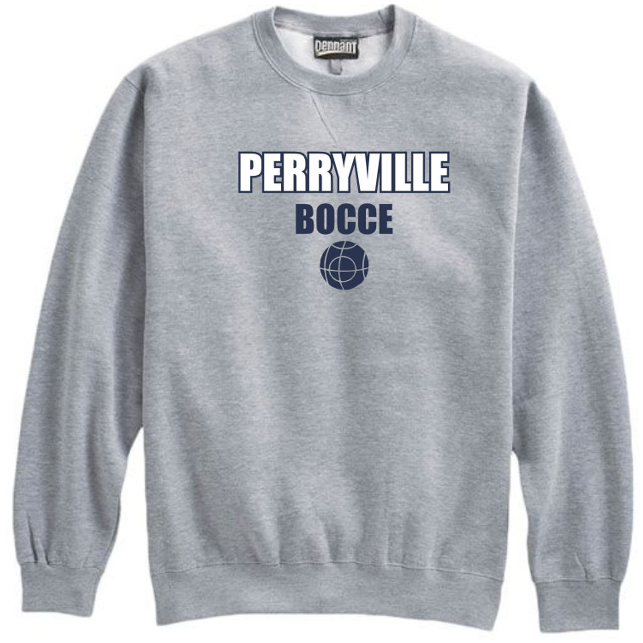 Perryville MS Bocce Crewneck Sweatshirt, Gray