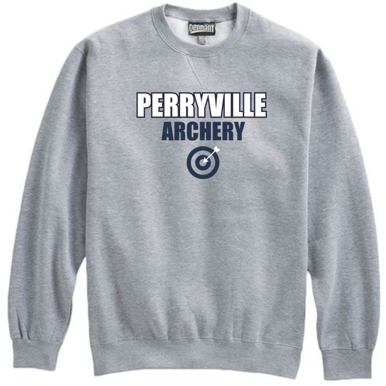 Perryville MS Archery Crewneck Sweatshirt, Gray