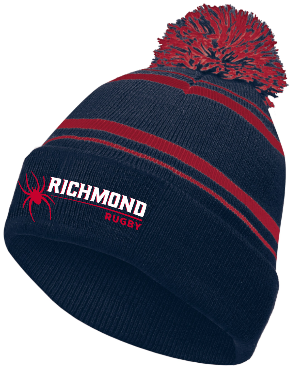 Richmond Spiders Pom Beanie, Navy/Scarlet