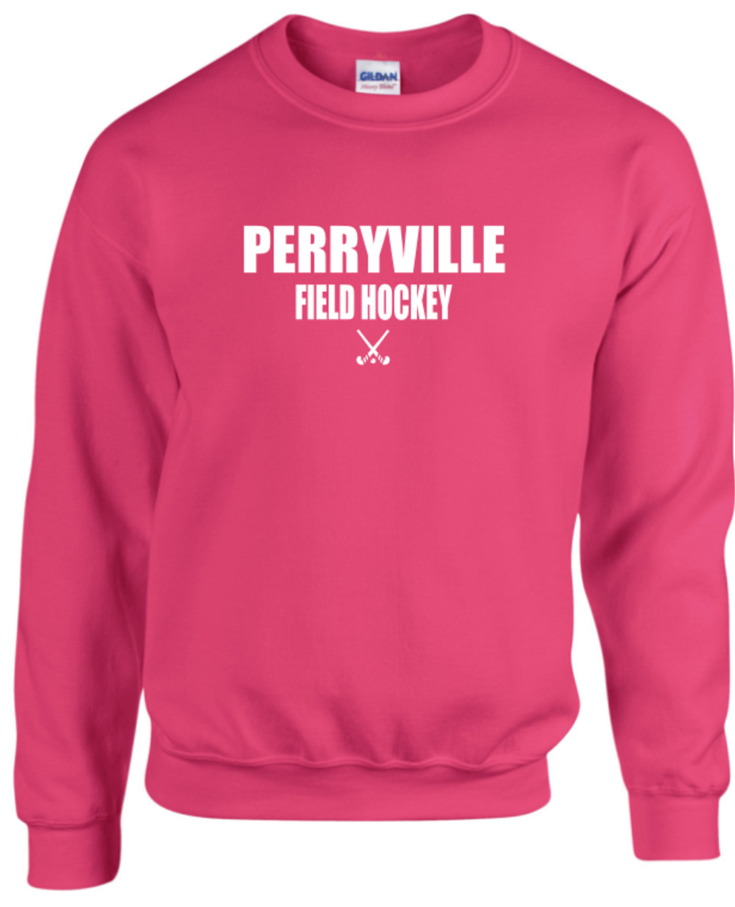 Perryville Field Hockey Crewneck, Dark Pink