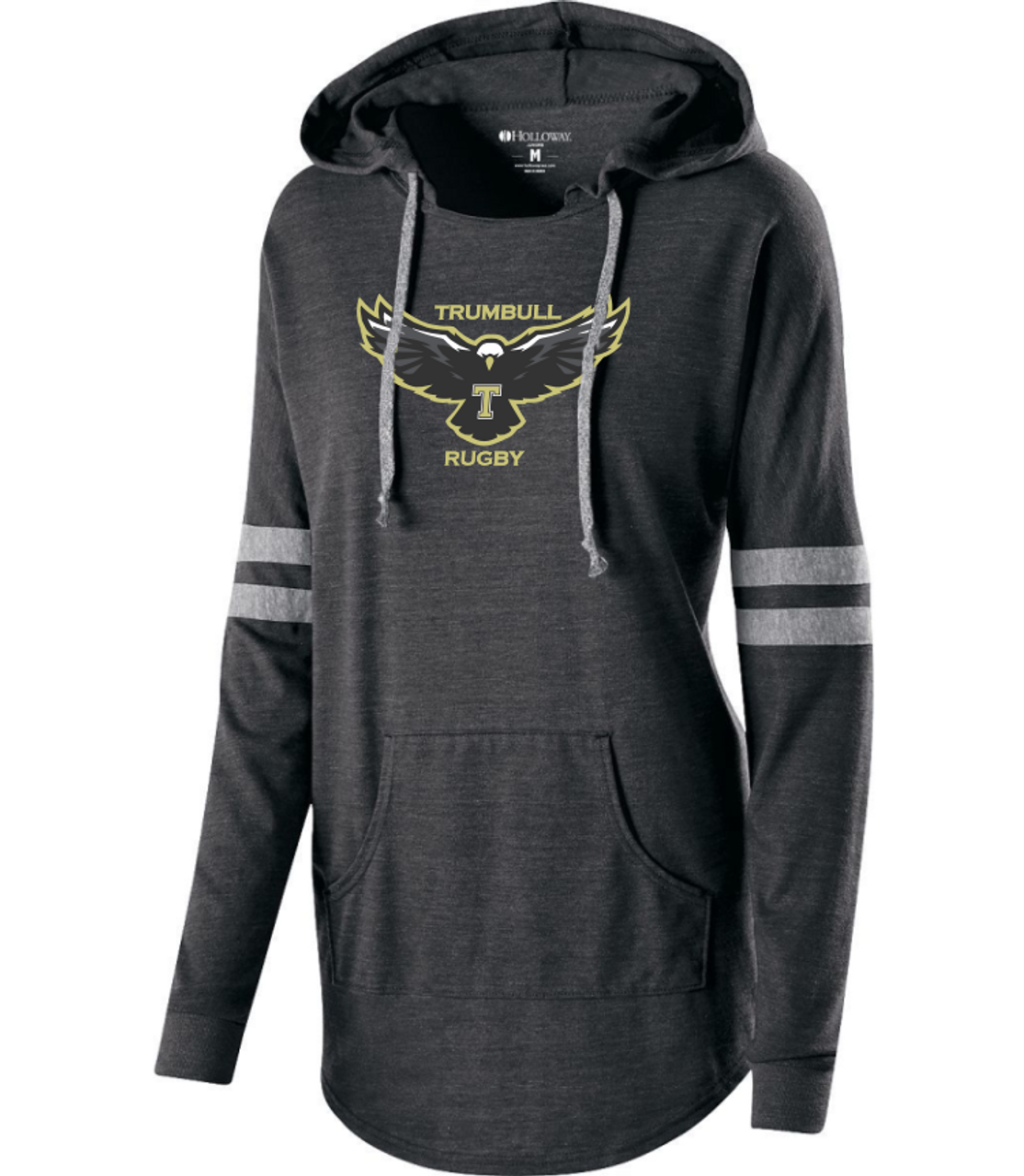 Trumbull HS Boys Rugby Ladies-Cut Triblend Hooded Tee