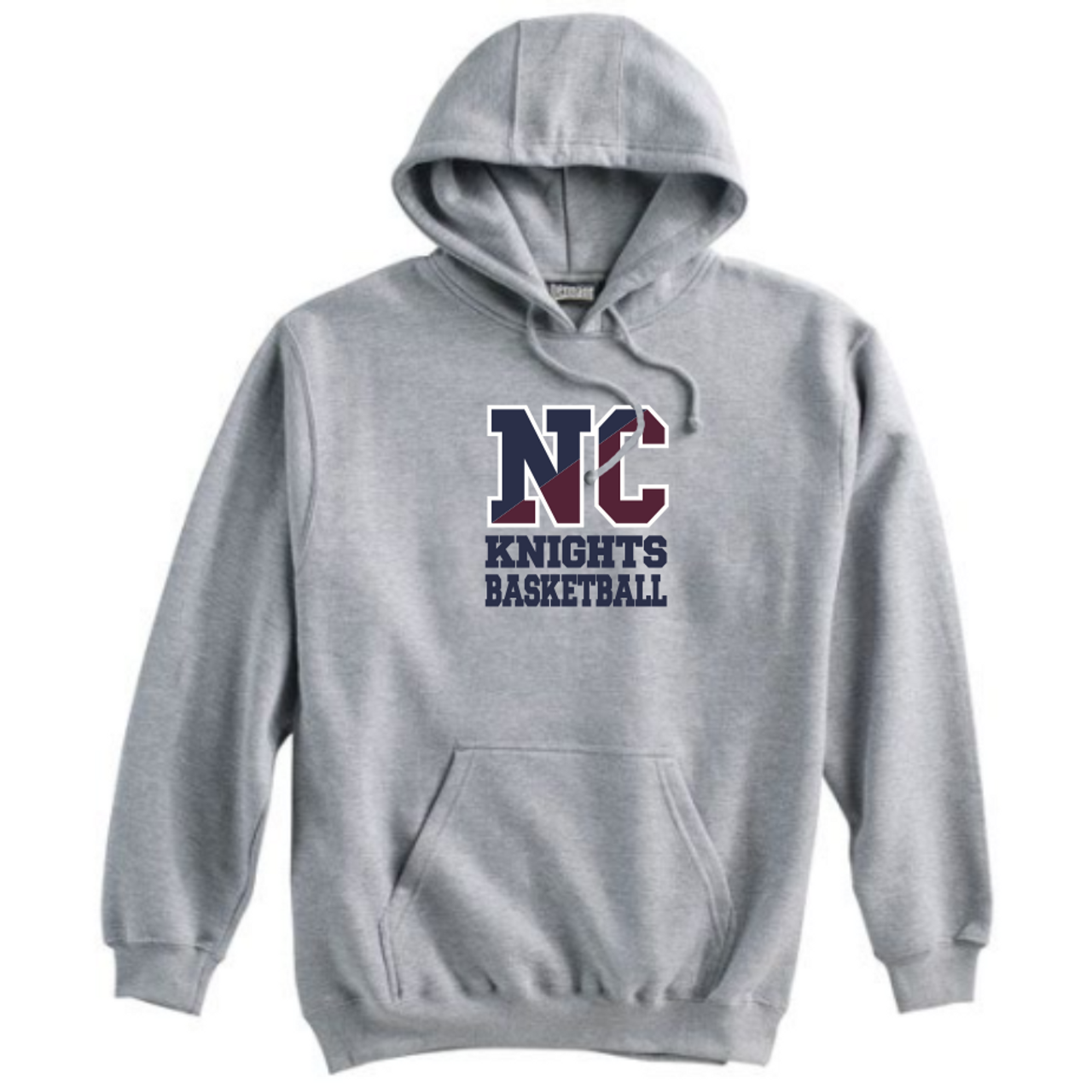 New Covenant Knights NC Logo Hoodie, Gray