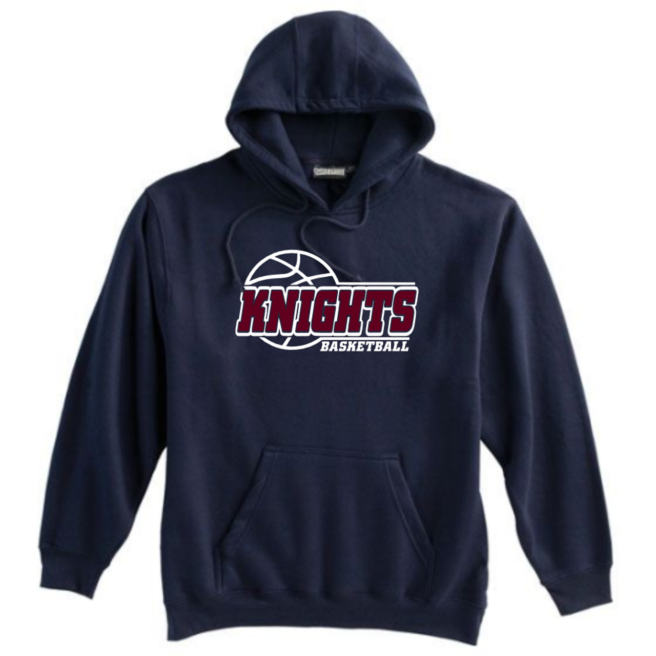 New Covenant Knights Basketball Logo Hoodie, Navy