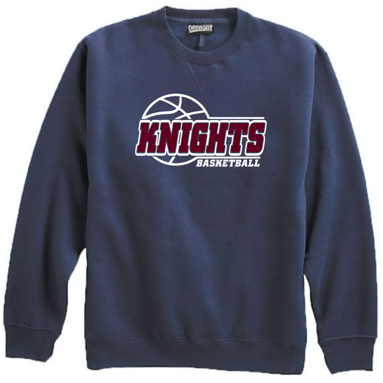 New Covenant Knights Basketball Logo Crewneck, Navy