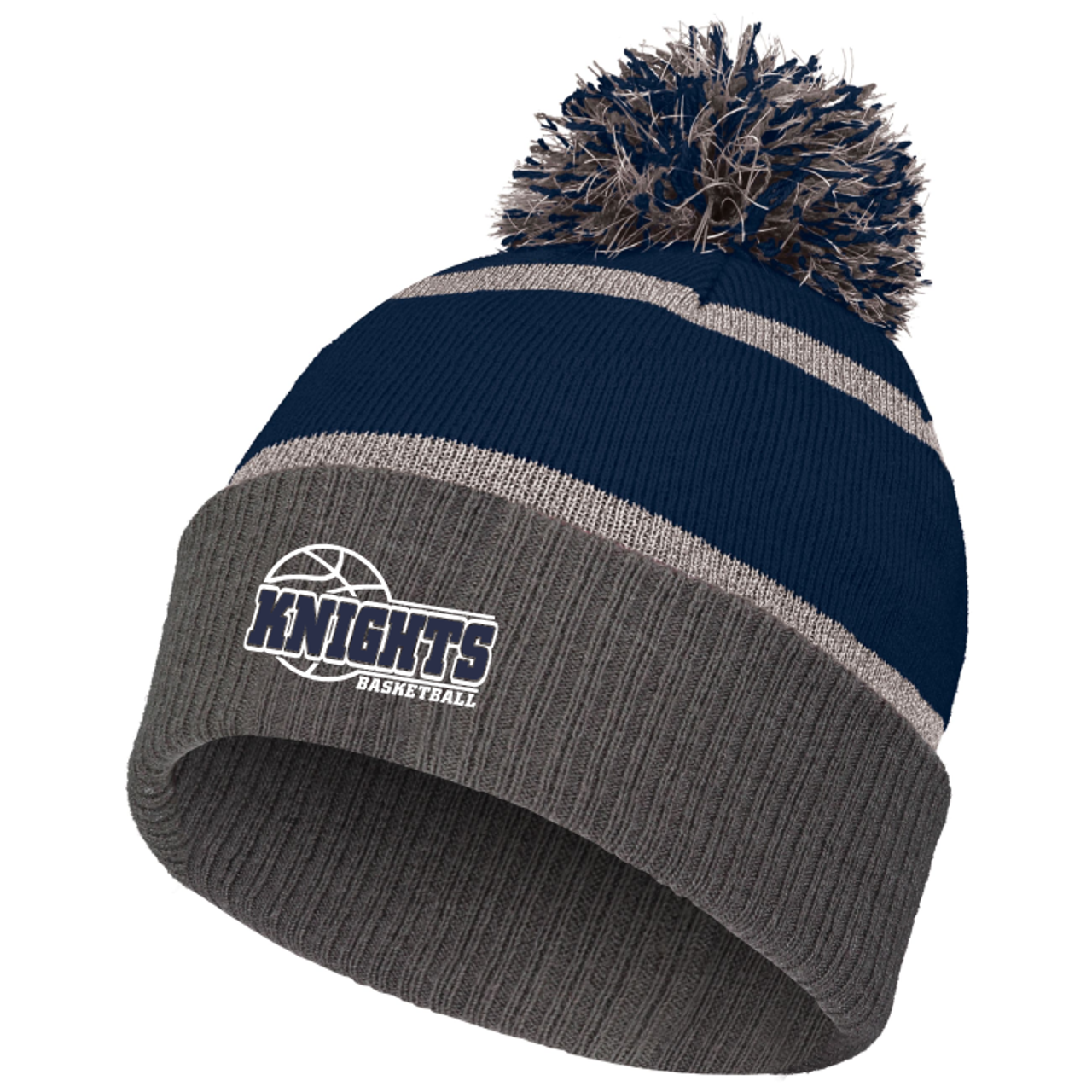 New Covenant Knights Reflective Pom Beanie, Navy