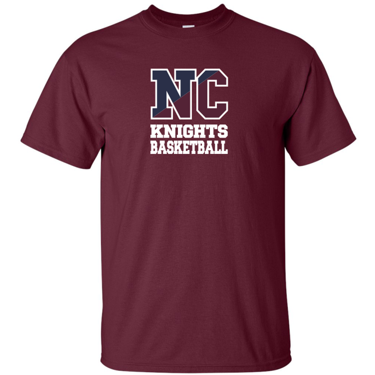 New Covenant Knights NC Logo Cotton T-Shirt, Maroon