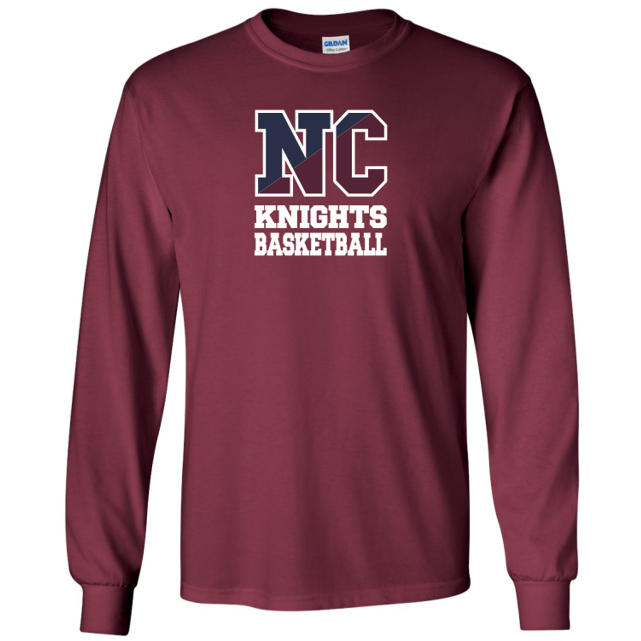 New Covenant Knights NC Logo Cotton T-Shirt, Maroon