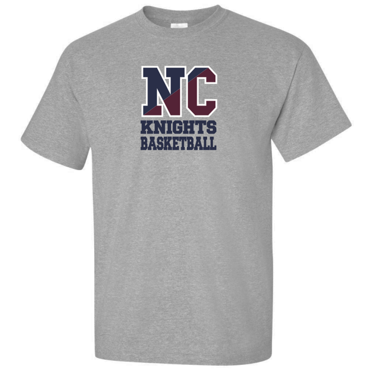 New Covenant Knights NC Logo Cotton T-Shirt, Sport Gray