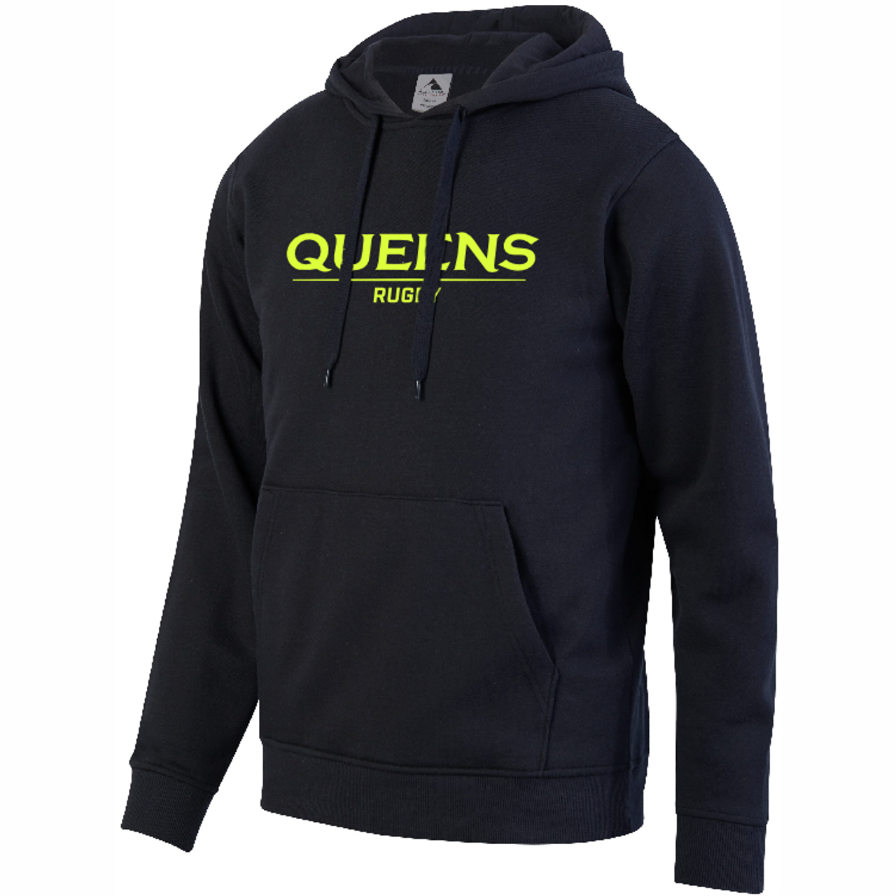 Queens University of Charlotte Rugby Hoodie, Black