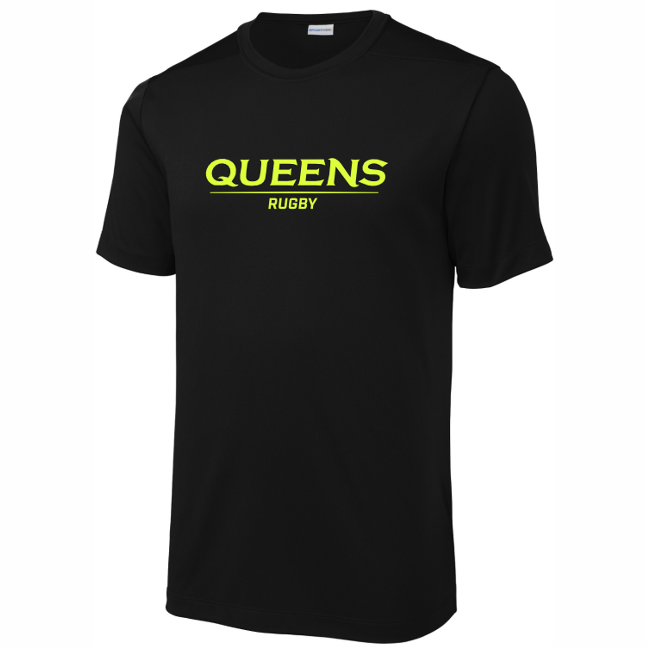 Queens University of Charlotte Rugby Performance Tee, Black