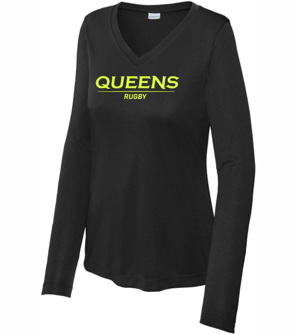 Queens University of Charlotte Rugby Performance Tee, Black