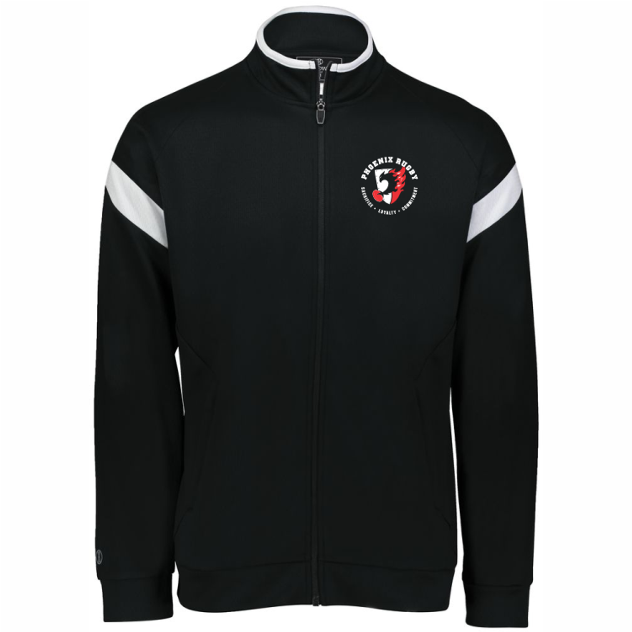 Phoenix Rugby Club Warm Up Jacket, Black/White