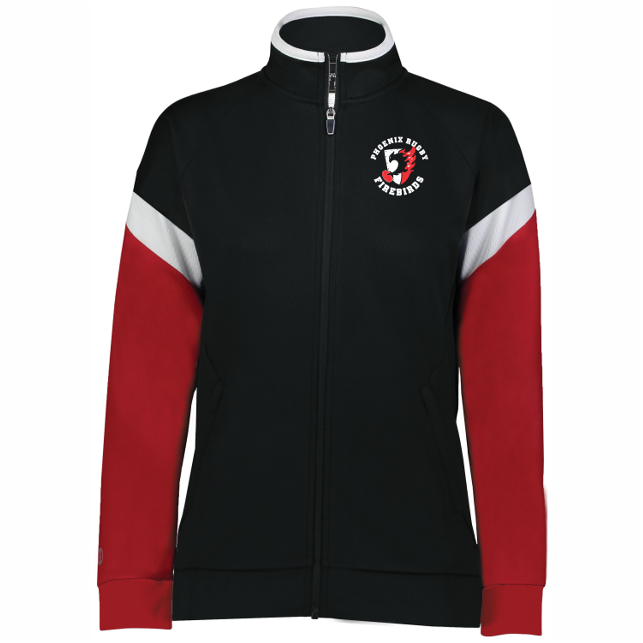 Phoenix Firebirds Rugby Warm Up Jacket, Black/Red/White