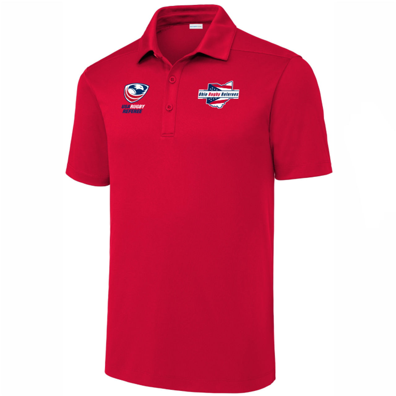 Ohio Rugby Referees Performance Polo, Red