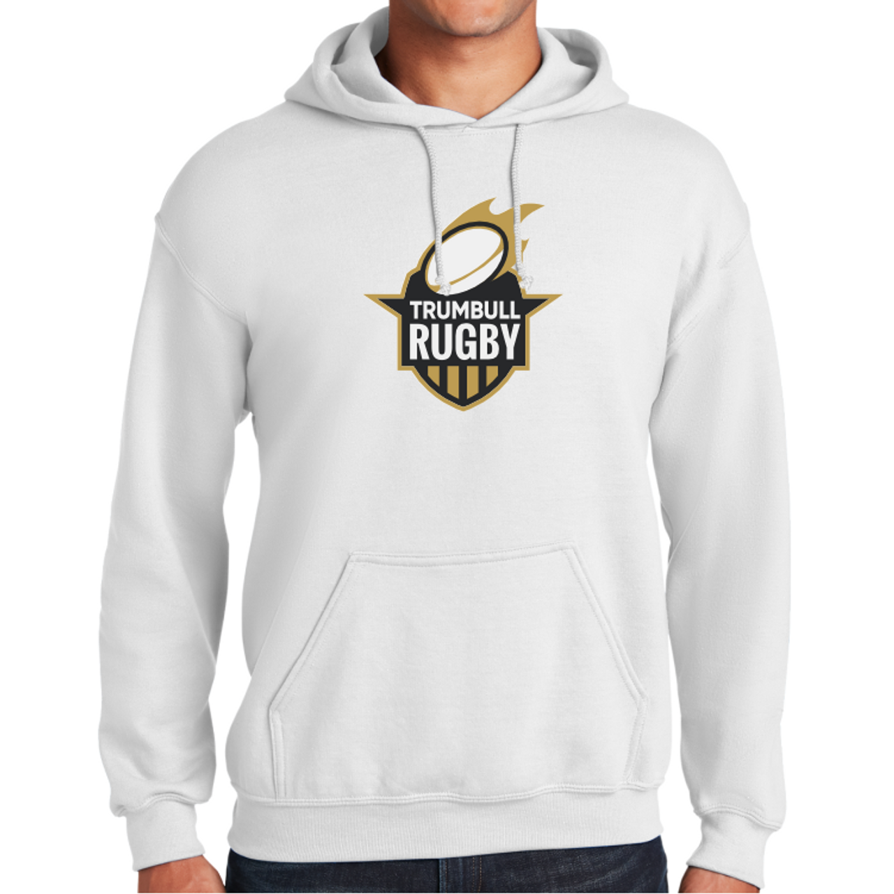 Trumbull Youth Rugby Hoodie, White