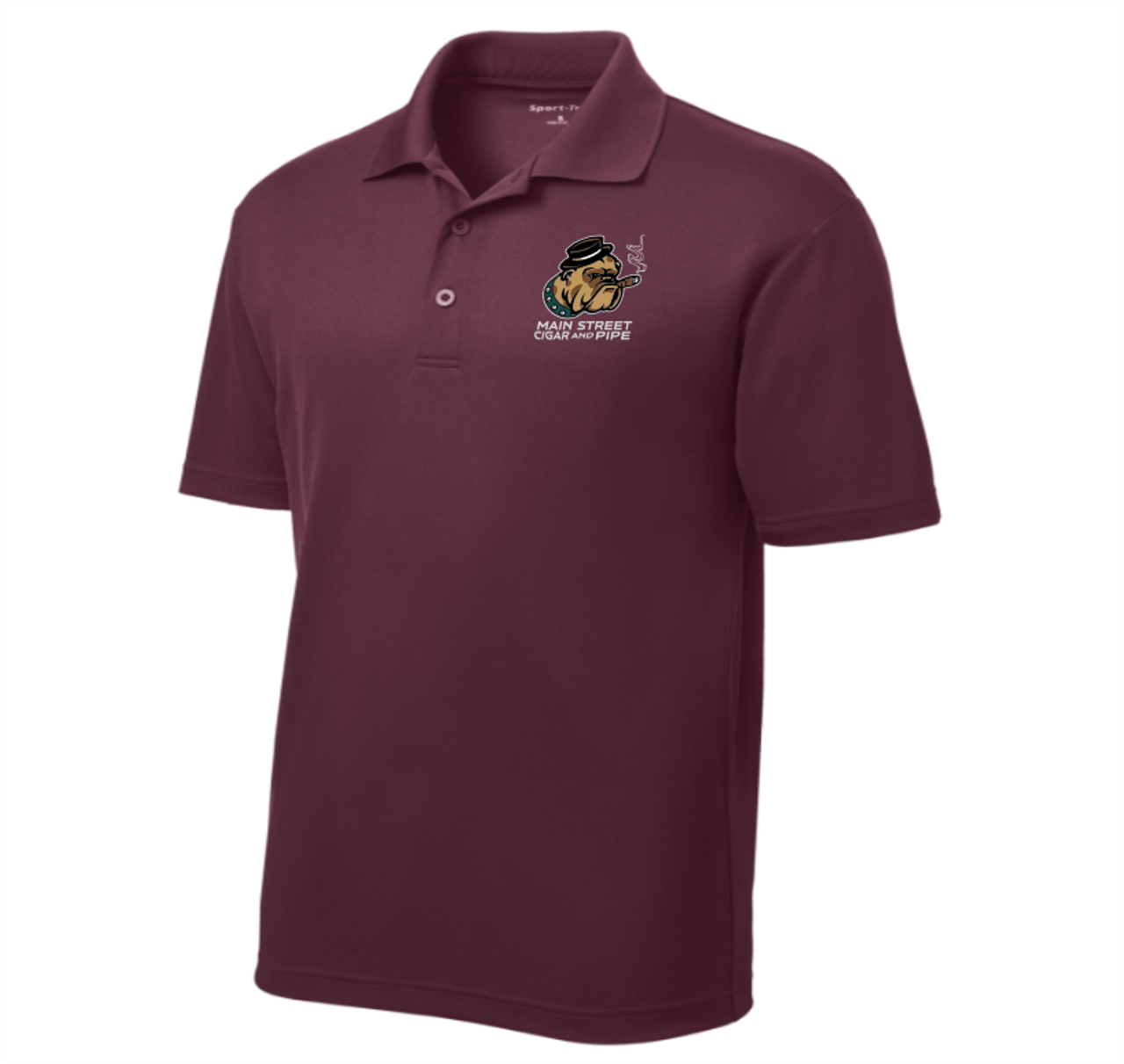 Main Street Cigar Performance Polo, Maroon