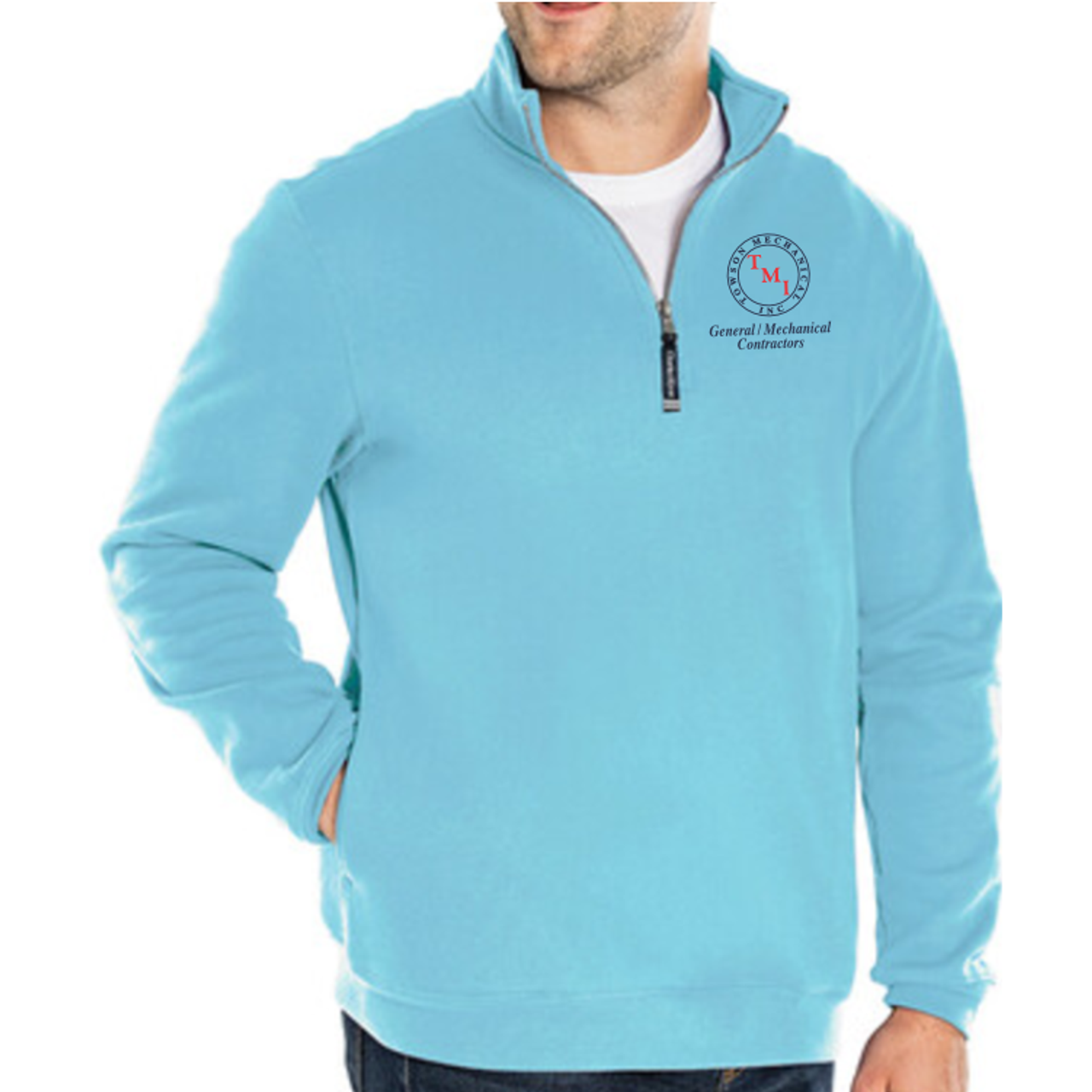 TMI 1/4-Zip Fleece, Aqua TMI 1/4-Zip Fleece, Aqua