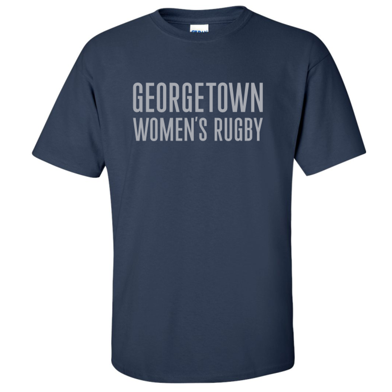 Georgetown University WRFC Cotton Tee, Navy, Text
