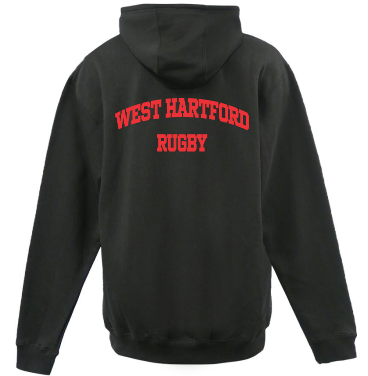 West Hartford Rugby Super Heavyweight Hoodie, Black