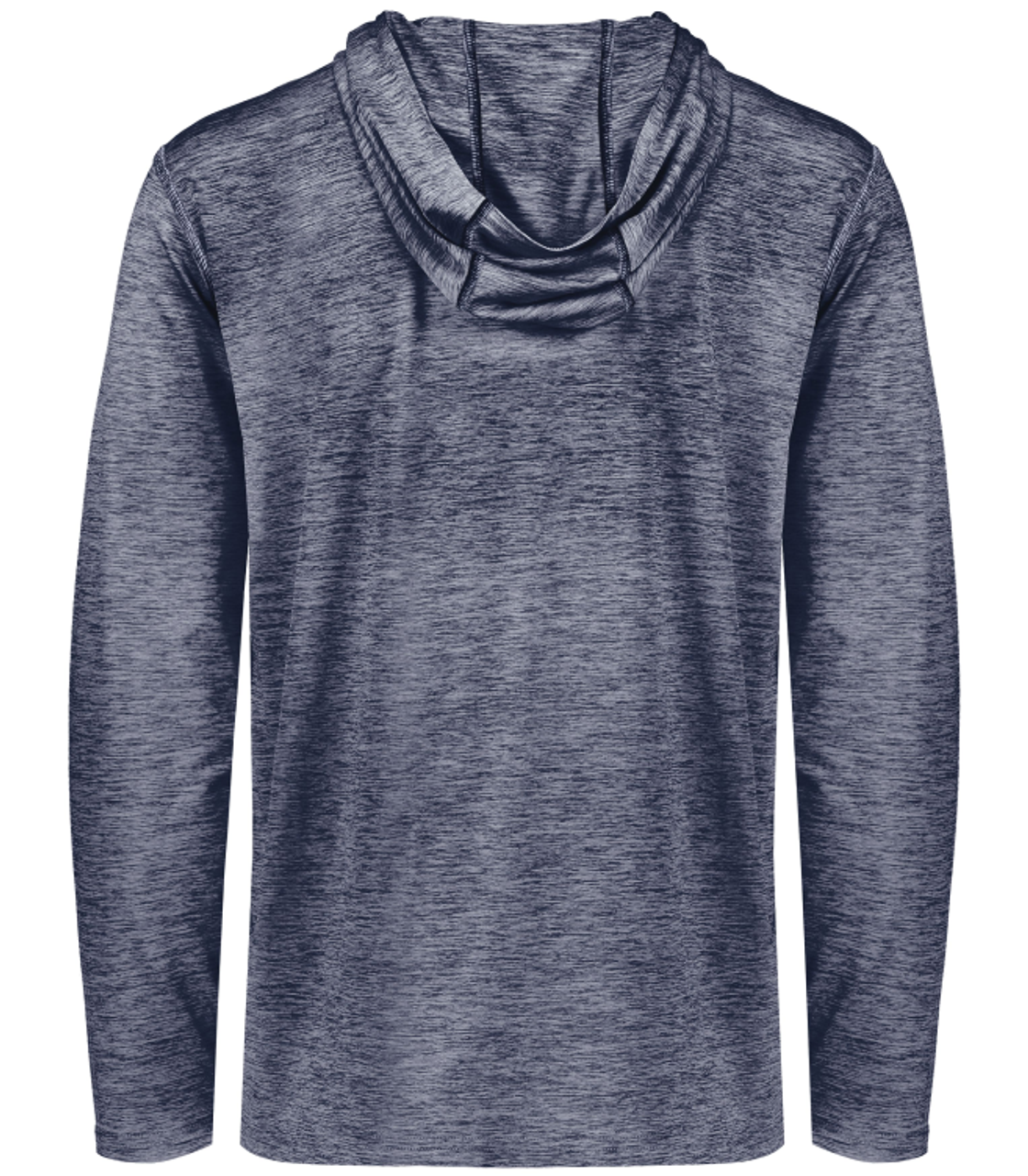 Payton Rugby Hooded LS Performance Tee, Navy Heather