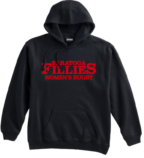 Saratoga Fillies Heavyweight Hoodie, Black