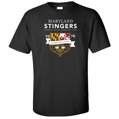 MD Stingers 50th Anniversary Tee, Black (4C) MD Stingers 50th Anniversary Tee, Black (4C)