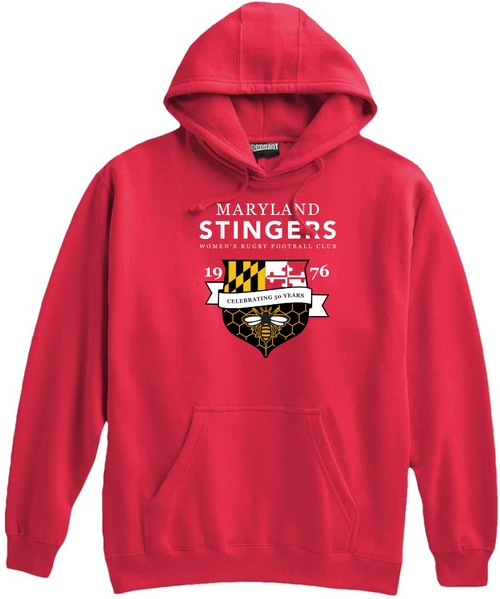 MD Stingers 50th Anniversary Hoodie, Red (4C) MD Stingers 50th Anniversary Hoodie, Red (4C)